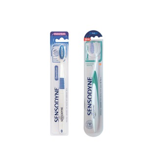 SENSODYNE TOOTHBRUSH เซ็นโซดายน์ แปรงสีฟัน 1 ชิ้น (เลือกสูตร) คละสี