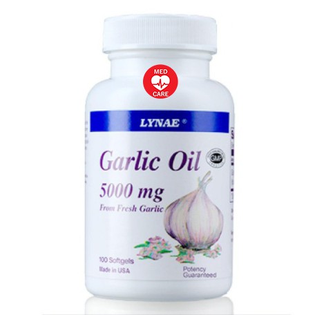 Lynae Garlic Oil 5000 mg. น้ำมันกระเทียมสกัด บรรจุ 100 แคปซูล