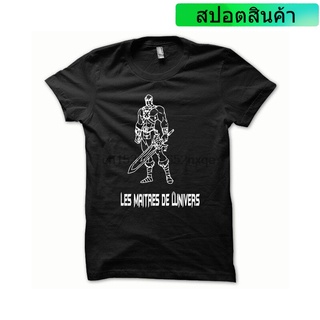 เสื้อยืด พิมพ์ลาย Les Maitres De Lunivers สีขาว สีดํา สําหรับผู้ชาย