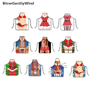 Blowgentlywind ผ้ากันเปื้อนทําอาหาร ลายตลก สําหรับคริสต์มาส