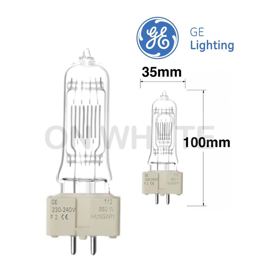 GE ROCKET หลอดไฟ 650W 240V GX9.5 GY9.5 [LAMP สําหรับ STUDIO /THEATER /STAGES] 64720 /6998P CP23/CP67