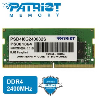 Patriot 16GB DDR4 2400MHz Notebook SODIMM