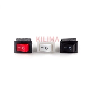 สวิตช์ปุ่มกดเปิด ปิด KCD11-101 10x15 มม. SPST 2Pin 3A 250V KCD11 10 มม.*15 มม. สีดํา แดง ขาว 10 ชิ้น