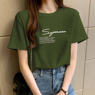 เสื้อผ้าแฟชั่นเสื้อยืดผู้หญิงแขนสั้นคอกลม(สกรีนตัวหนังสือ)  TSH-021