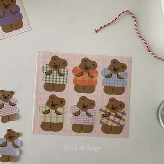 สติ๊กเกอร์หมีvintage:nanabearน่ารักมากค้าบสีน้องคุมโทนมาก