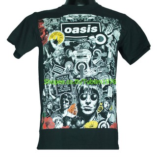 เสื้อยืดผ้าฝ้ายเสื้อวง Oasis เสื้อวินเทจ ลายอมตะ เสื้อวินเทจ โอเอซิส OAS1225L XL  XXL 3XL