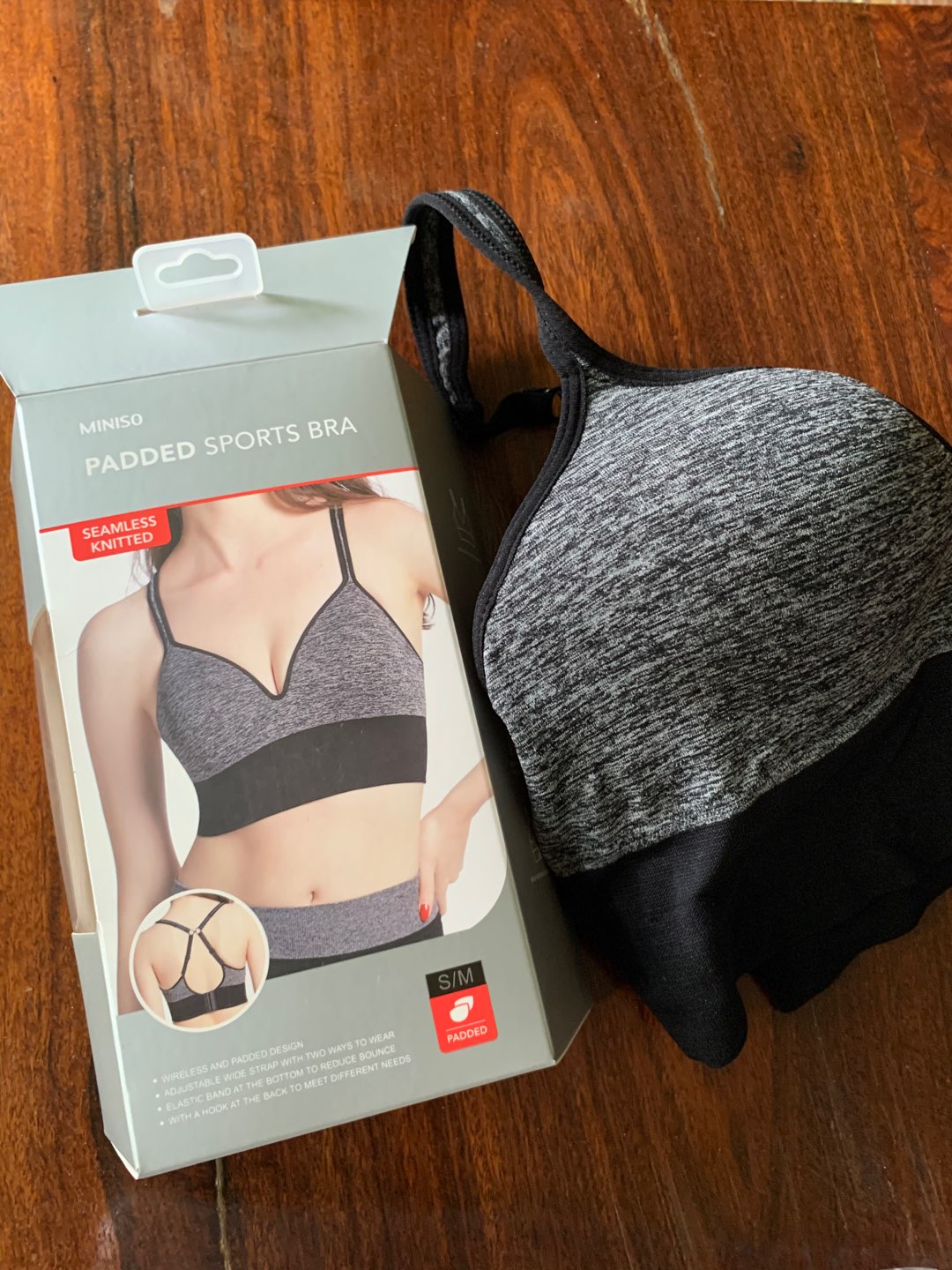 miniso padded sports bra