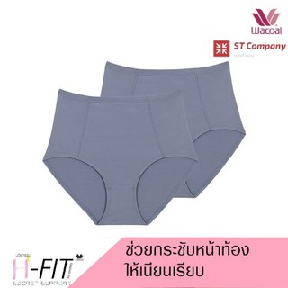 Wacoal กางเกงใน กระชับหน้าท้อง สีเทา (GY) 2 ตัว แบบเต็มตัว (Short) รุ่น WU4836 เก็บท้อง เก็บพุง Support Panty วาโก้ หญิง