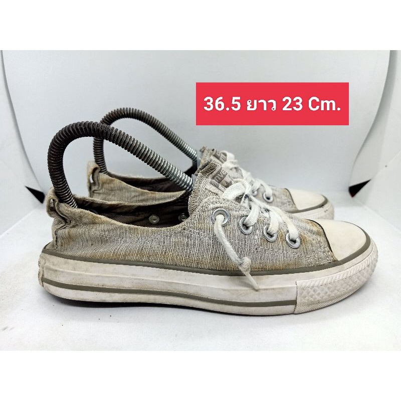 Converse 36.5 ยาว 22 Cm.รองเท้ามือสอง  ผ้าใบ แฟชั่น วินเทจ สายเซอร์