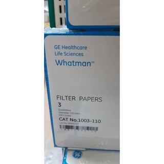 CAT No.1003-110 กระดาษกรอง 110 มม GE Healthcare Whatman FILTER PAPERS 3 Ashless Diameter 110 mm 100 Circlesวอท แมน