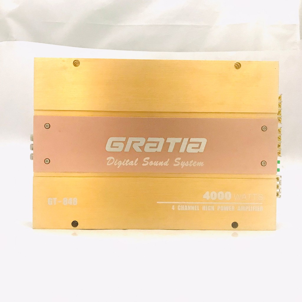 GRATIA เพาเวอร์แอมป์ติดรถยนต์ GRATIA CLASS AB 4CH สีทอง