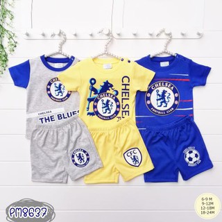 ชุดเด็ก เสื้อ-กางเกงขาสั้น(3ชุด) ลายเชลซี Chelsea