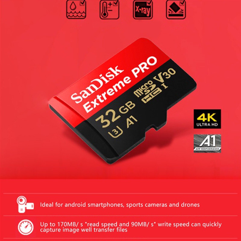 Sandisk Memory card การ์ดหน่วยความจํา U3 SD 1TB 32GB 64GB 128GB 256GB