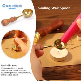 ❤COD-Stock❤Quality Wood Handle Retro Fire Wax Seal Stamp Metal Wax Stick Sealing Wax Spoon