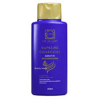 แชมพูแลสลวย Lae Sa Luay Supreme Charcoal Keratin Smooth Shampoo 200 ml.