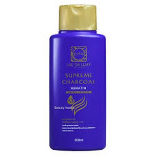 แชมพูแลสลวย Lae Sa Luay Supreme Charcoal Keratin Smooth Shampoo 200 ml.