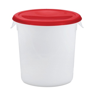 Food Storage 4 QT แบบใสขุ่นฝาสีแดง ถังพลาสติก Food Storage 4 QT, transparent, red lid