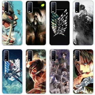 Vivo y85 v9 pro v11 pro v17 pro y12s y20s y20 y17 Case TPU Soft Silicon Protecitve Shell Phone casing Cover Attack On Titan Anime