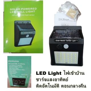 LED light Solar Cell โซลาร์เซลล์ ไฟเข้าบ้าน ชาร์จแสงอาทิตย์ ติดเองอัติโนมัติ แสงสว่างตลอดคืน คุ้ม ประหยัด กลางวันดับเอง