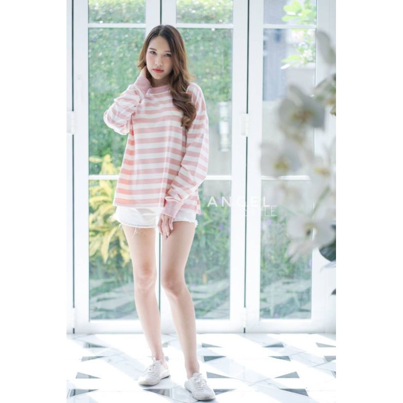 TOPSHOP​ T125 สเวตเตอร์ริ้วโอเวอร์ไซส์