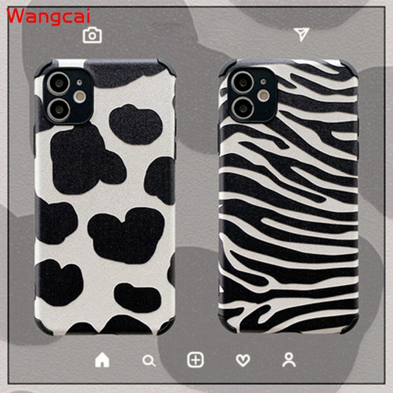 OPPO Reno 5 4 3 Pro SE 5G 10x zoom 2Z 2f 2 Z Phone Case Milk Cow Cows Zebra Pattern Leather Cat Cute Cartoon Shockproof TPU Casing Cases Case Cover