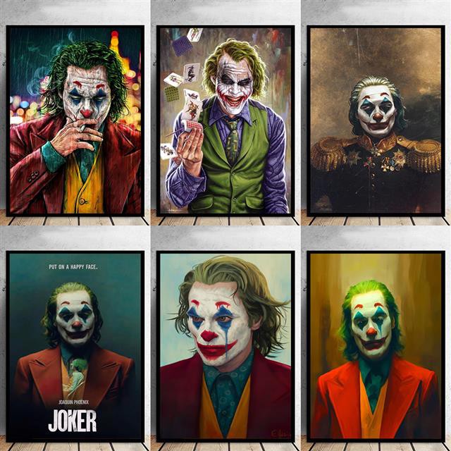 The Joker Poster Portrait Art Canvas Painting Cuadros Posters Print Wall Art For Living Room Home Decor No Frame Shopee Thailand