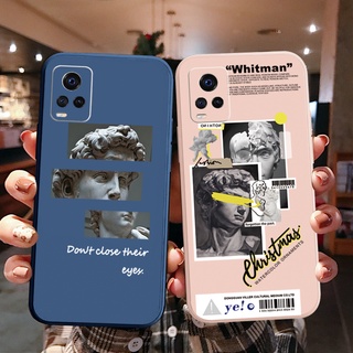 เคสโทรศัพท์มือถือ ขอบสี่เหลี่ยม ลายรูปปั้นเดวิด สําหรับ VIVO T1X Y02S Y21 Y15A Y15S Y33S Y21T Y11S Y12S Y21A Y1S Y91C Y01