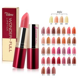 🔥โปรค่าส่ง25บาท🔥01 Tellme wonder full lipstick 3.9 g ลิปสติก เท็ลมี วันเดอร์-ฟูล 9698N