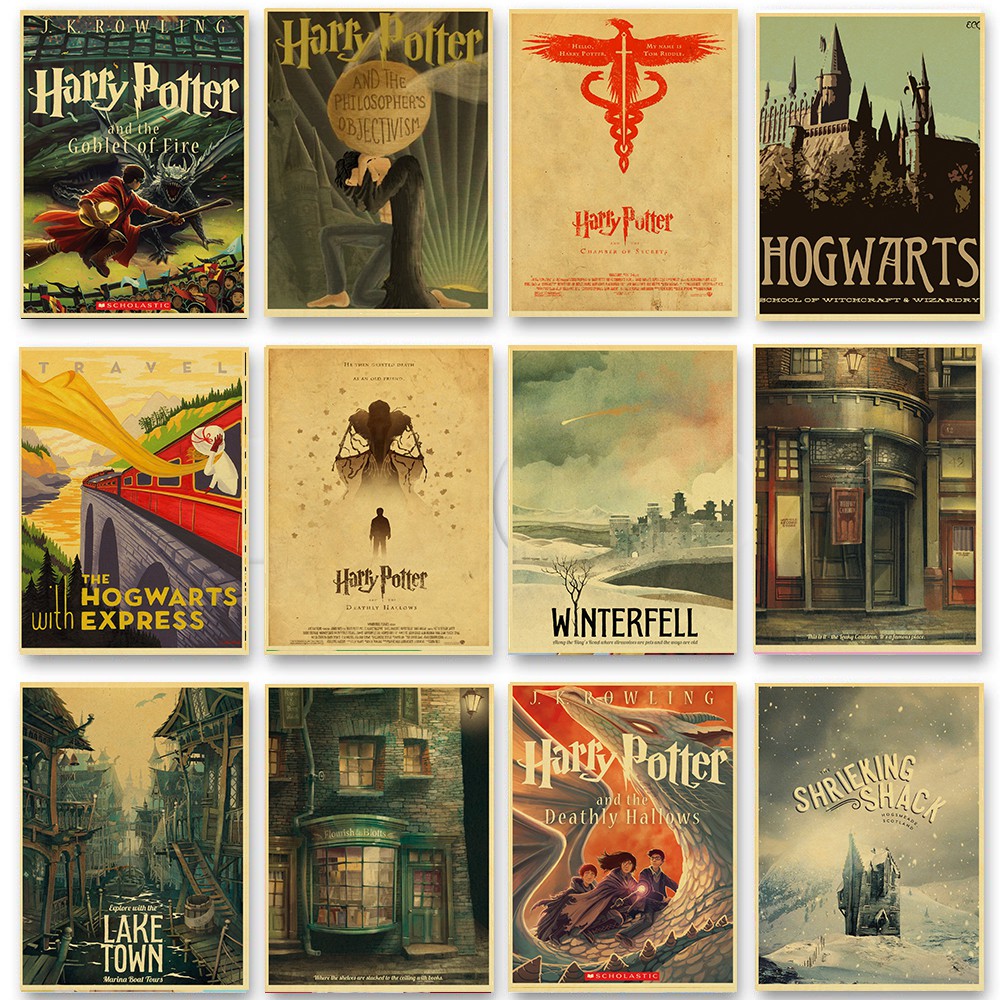 โปสเตอร์ แบบติดผนัง รูปภาพยนต์ Harry Potter สําหรับตกแต่งบ้าน