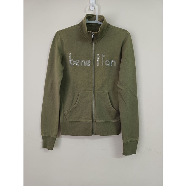 เสื้อคลุม Benetton สีเขียวทหาร สภาพดีมาก
