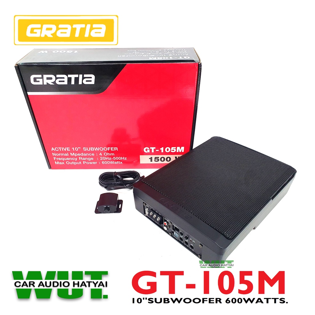 Gratia Subwoofer Subbox ซับบ๊อค ซับวูฟเฟอร์ ดอกลำโพง10นิ้ว เครื่องเสียงรถยนต์ พร้อมรีโมทบูสเบส Grati