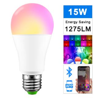 hz - rgbw หลอดไฟ led e 27 15 w มีเสียงเพลงเชื่อมต่อบลูทูธหลายสี