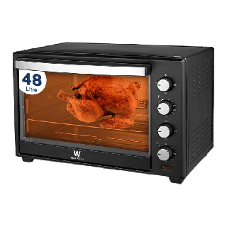 Worldtech เตาอบไฟฟ้า 48L รุ่น WT-OV48L_BLK ขนาด 48 ลิตร Oven เตาอบ เตาอบลมร้อน หม้ออบ เตาอบไมโครเวฟ รับประกัน 1 ปี