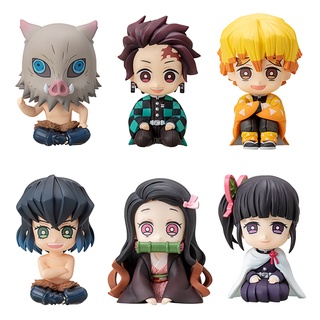 Kimetsu no Yaiba Aniplex Revolve Sitting Mascot ฟิกเกอร์ดาบพิฆาตอสูรของแท้จากญี่ปุ่น