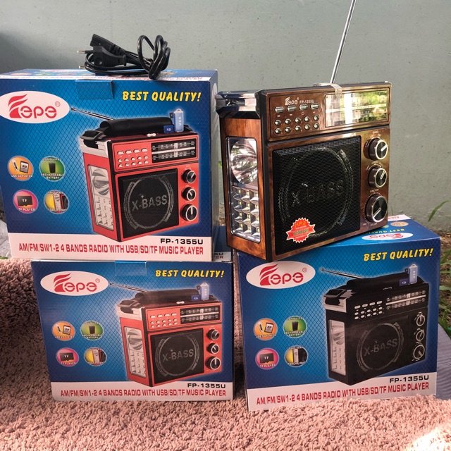 วิทยุx-BASS AM FM รุ่นFP1355u แท้ ส่งฟรี