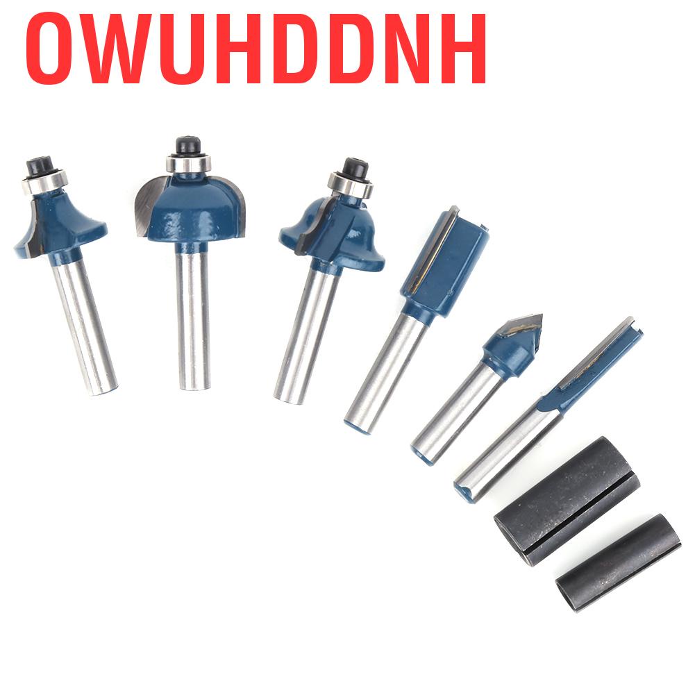 Owuhddnh 8Pcs Router Bit Set Woodworking Milling Cutter Alloy Steel