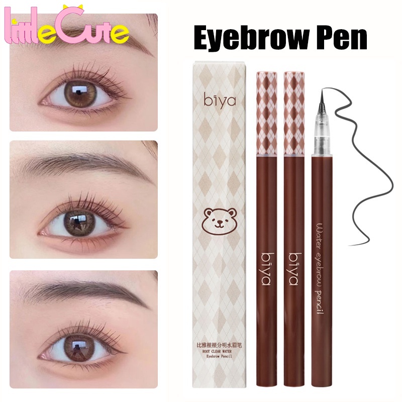[Featured][Biya] ดินสอเขียนคิ้ว สามสี / กันน้ํา และกันเหงื่อ สําหรับนอนหนอน ไหม และอายไลเนอร์ / ดินส