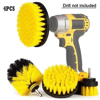 VANA 4/11Pcs เจาะ แปรงทำความสะอาด ชุด Power Scrubber สำหรับทำความสะอาด ห้องอาบน้ำ แปรงทำความสะอาดอ่างอาบน้ำ