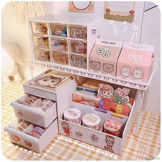 ❤พร้อมส่ง❤ตกแต่งโต๊ะเครื่องเขียน ของตกแต่งโต๊ะเครื่องเขียน กล่องรับส่งของนักเรียนหญิงลิ้นชักเครื่องเขียนโต๊ะสำนักงานหอพั