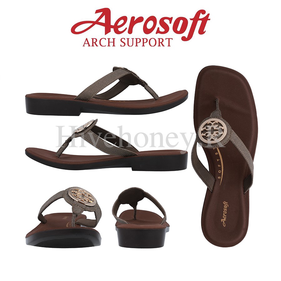 ☁️FW8064☁️ รองเท้าแตะเพื่อสุขภาพ aerosoft arch support(แอโร่ซอฟ)