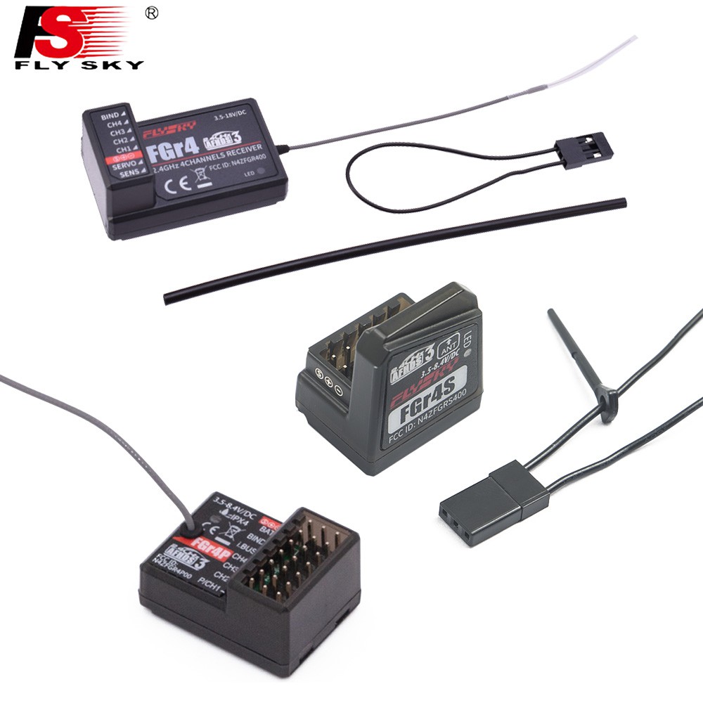 Flysky FGR4/FGR4S/FGR4P Receiver Single Antenna Bidirectional Four-way PPM/IBUS For FS-NB4 Remote Co
