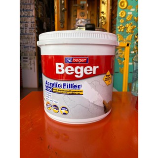 Beger Acrylic Filler F-200 เบเยอร์ อะคริลิก ฟิลเลอร์ เอฟ-200 เคมีโป๊ว อุดรอยรั่ว ขนาดแกลลอน