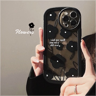 ❤️จัดส่งทันที❤️ เคส OPPO Reno 8Z 5G Reno 7Z 5G Reno6Z 5G Reno 5Z 5G Reno 7 5G Reno 6 5G Reno 5 Reno 5F Reno 4F Reno 2F Reno 2Z เคสโทรศัพท์ซิลิโคนญี่ปุ่นลายดอกไม้สีดำระดับพรีเมียม