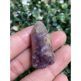 (Z)พลอยธรรมชาติ อเมทิสต์(Amethyst) พลอยแท้100% น้ำหนัก 75.00 กะรัต