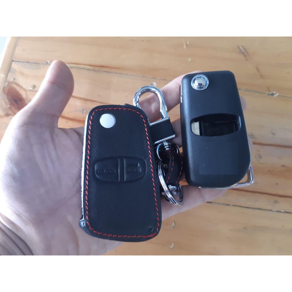 กรอบกุญแจพับ Pajero , Triton แบบ 2 ปุ่ม (แบบร่องซ้าย) + ซิลิโคน - รูปที่ 2