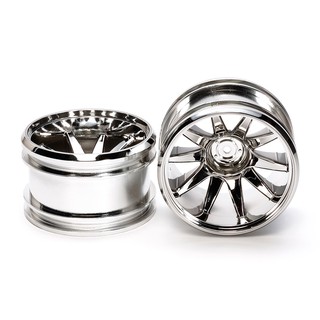 TAMIYA 54677 GF-01 CHROME PLATED 10-SPOKE WHEELS