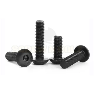 น็อต สกรู หัวจมกลม 6 เหลี่ยม เหล็กแข็ง 12.9 เกลียวมิล หยาบ M2 M2.5 M3 / Button Head Hex Socket Machine Screw Grade 12.9
