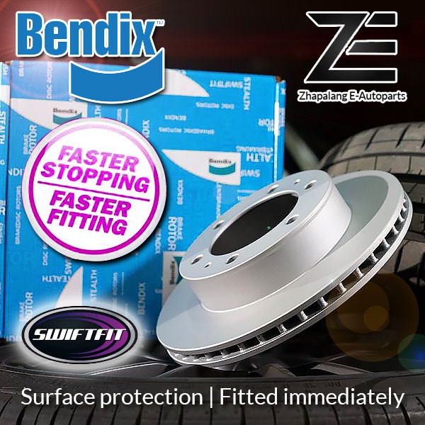 [1 ชิ้น] Proton Saga Iswara 12V Bendix Swiftfit Disc Rotor BR9502 ด้านหน้า