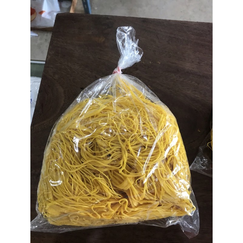 หมี่เข่งราชบุรี หมี่เตี๊ยว (หมี่เหลือง)มัดจุก 500 กรัม