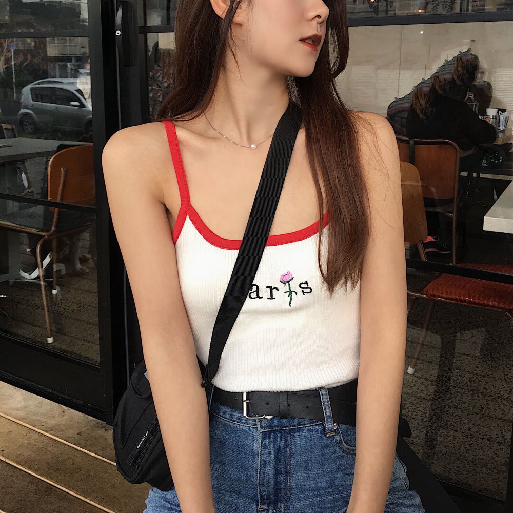 PARIS EMBROIDERED TWO-STRING SHIRT